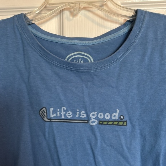 Life Is Good women’s blue short sleeve golf club t-shirt size large - Picture 2 of 10